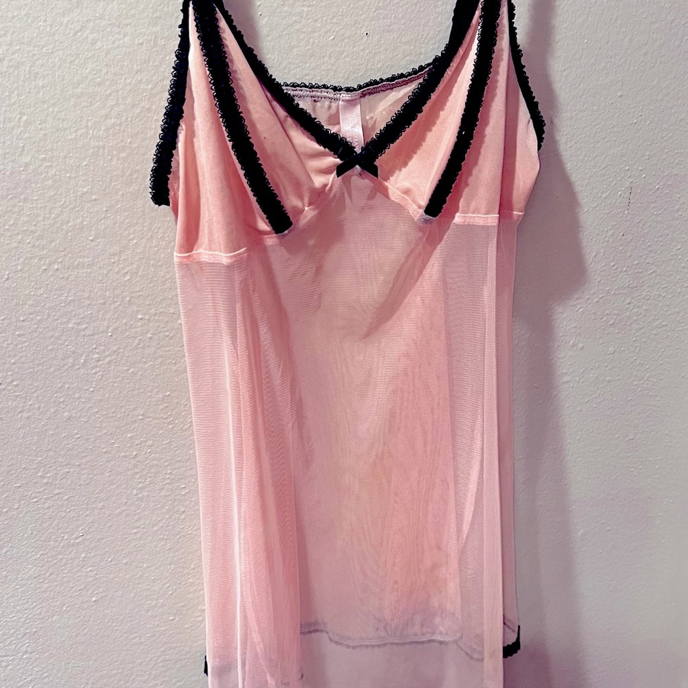 Baby pink, Victoria’s Secret lingerie, slip